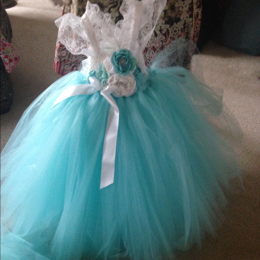 Tiffany Blue flower girl dresses